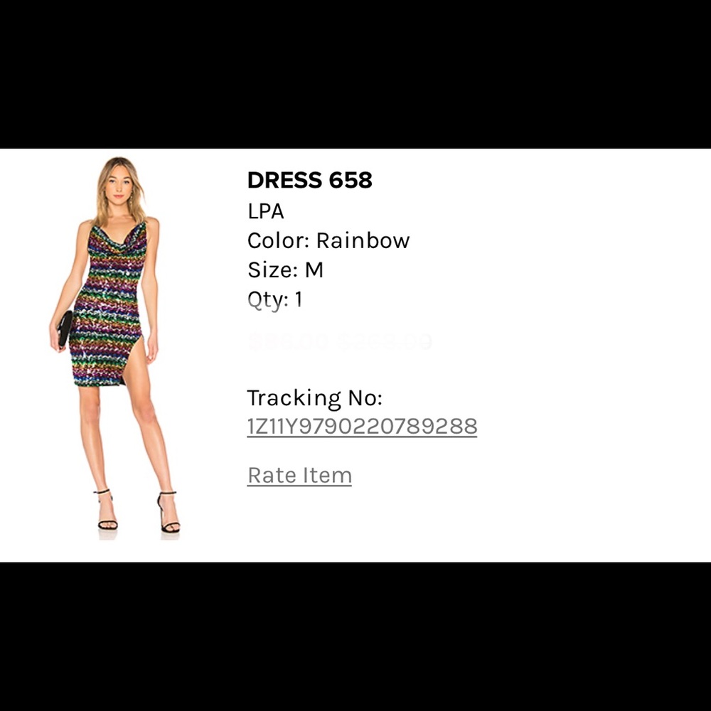 Rainbow sequin dress from Revolve